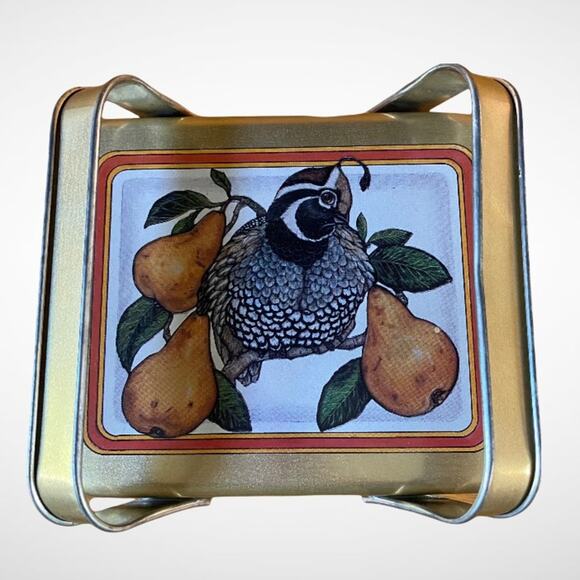 Jan Brett Studio 1986 Twelve Days of Christmas Metal Covered Basket Container - Picture 7 of 12